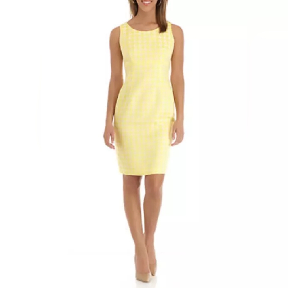 NWT Kasper Jacquard Sheath Dress Size 10